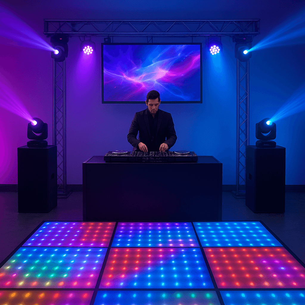 Som e DJ iluminação